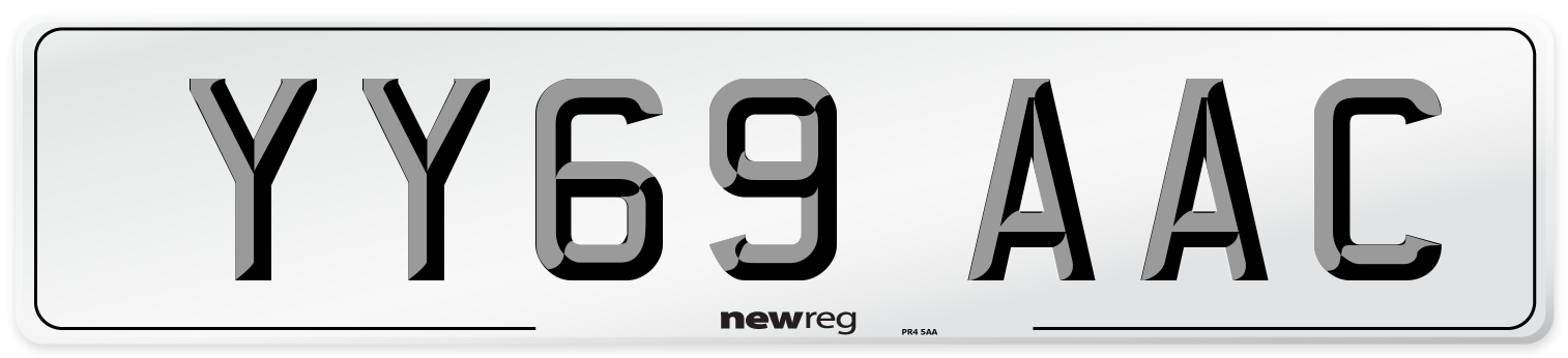 YY69 AAC Number Plate from New Reg